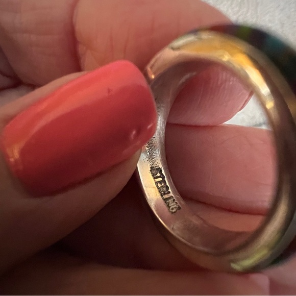 ❤️ Zuni Galaxy Micro Inlaid Infinity Band Sz 6.5 Artisan Southwestern 4.5gms - Picture 11 of 12